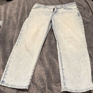 Express Women's Light Blue Straight Jeans